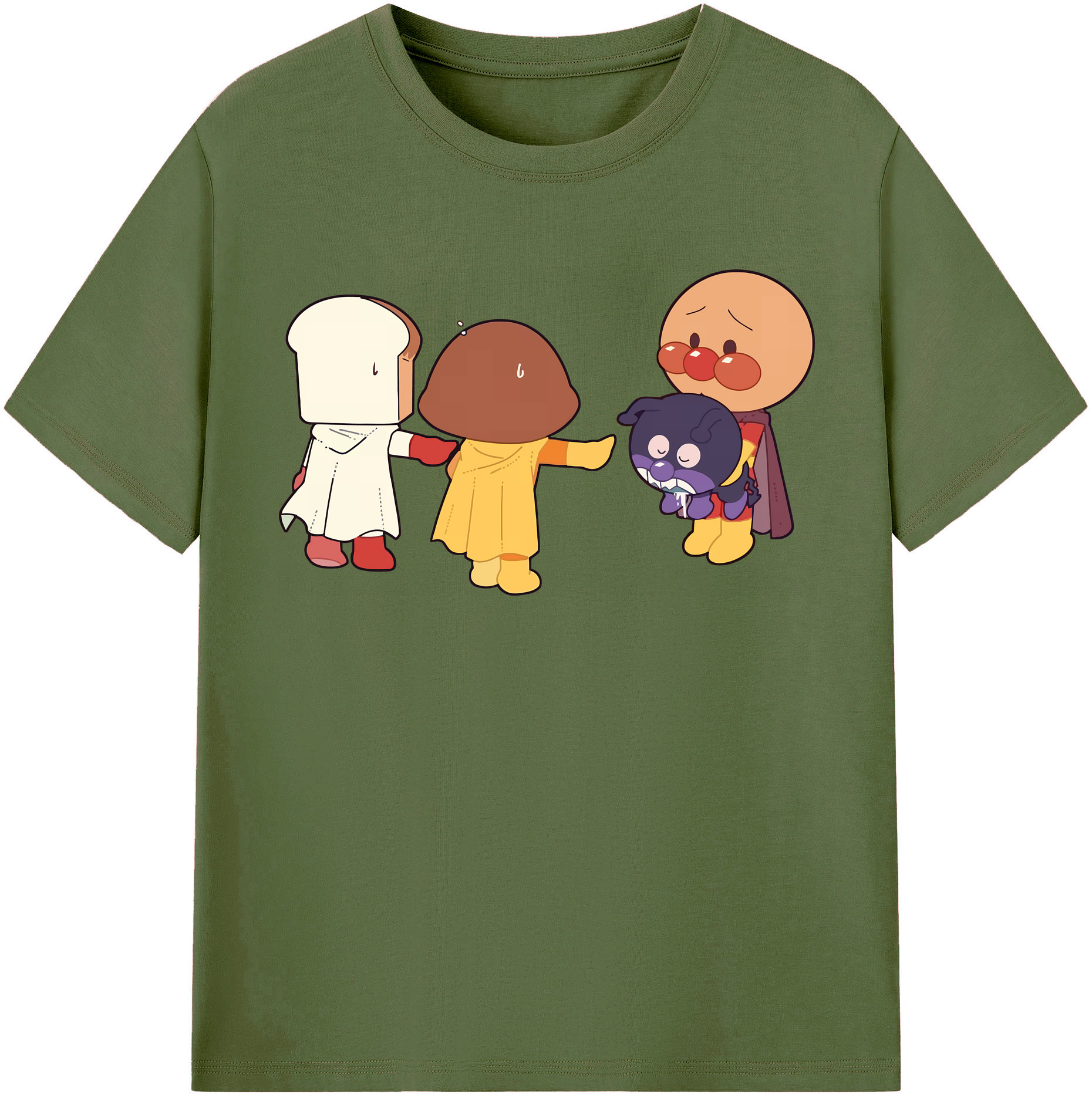 （画像用） アンパンマン Anpanman 綿100％半袖Tシャツ（フロントプリント）